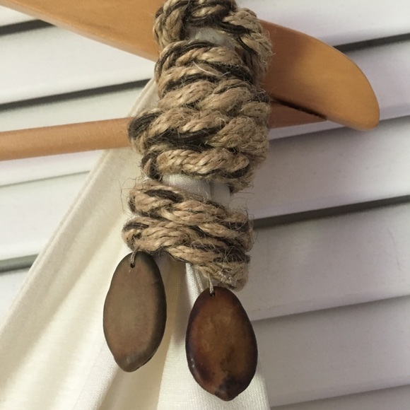 Iodice Brand Plunging Neck Top Natural accents - Picture 4 of 7